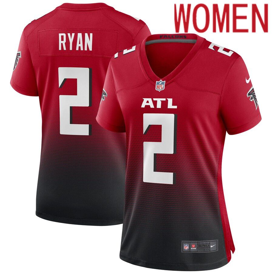 Women Atlanta Falcons 2 Matt Ryan Nike Red 2nd Alternate Game NFL Jersey